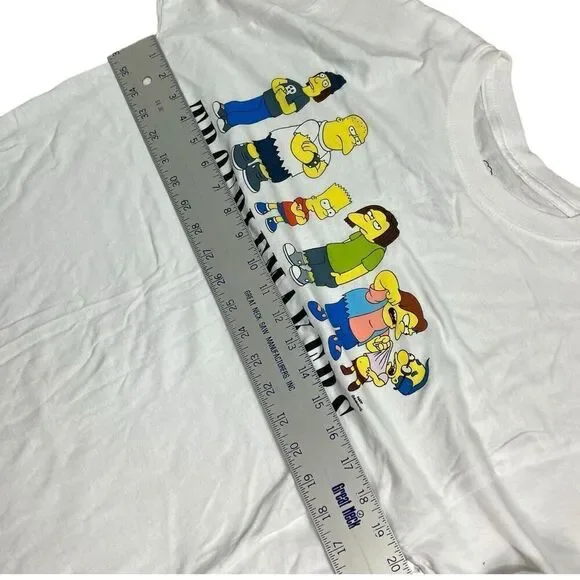 The Simpsons T-Shirt Adult M White Trouble Makers Bart Millhouse‎ Nelson Bully - Picture 4 of 7